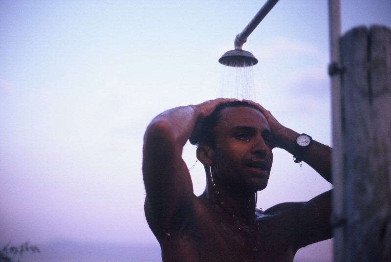 showering